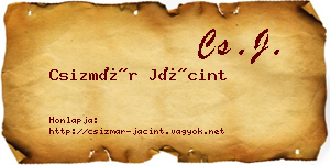 Csizmár Jácint névjegykártya