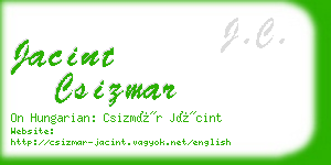 jacint csizmar business card
